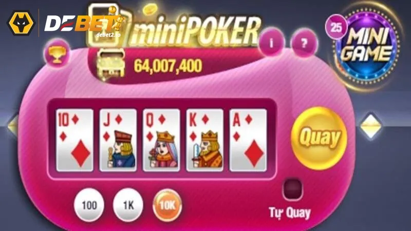mini poker 1 Mini poker – Cách chơi đơn giản nhưng cực kỳ hấp dẫn