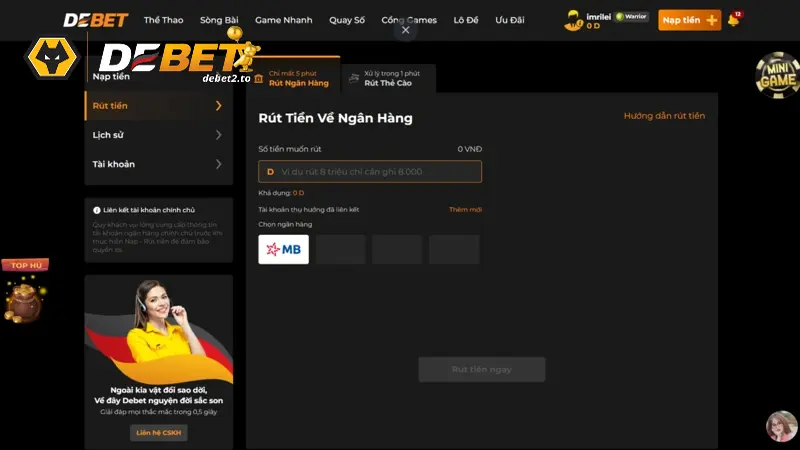rut tien debet 3 Lưu ý khi rút tiền về ngân hàng cần nắm